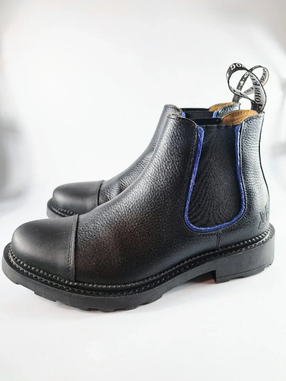 John Fluevog Guardian Angel Archie Black Chelsea Boots Unisex Size 6M